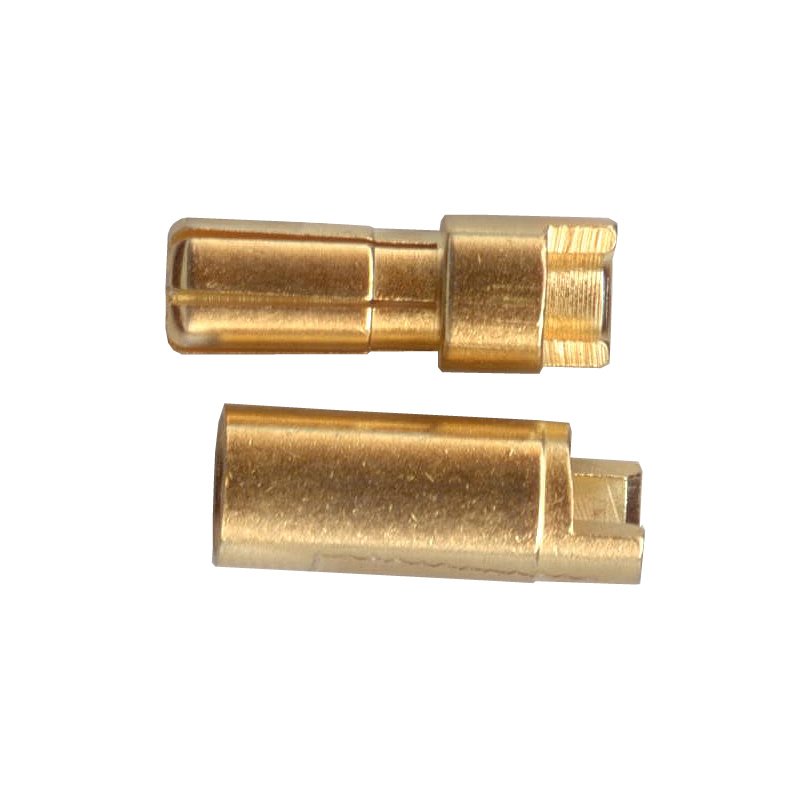 Polymax 5.5 mm Gold Connectors, 1 pair